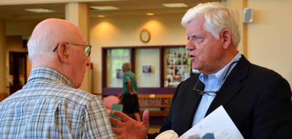 Congressman John Larson (right) is reintroducing his landmark Social Security expansion bill 