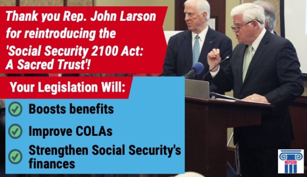 John Larson introduces Social Security 2100 Act
